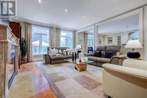 19 Mervyn Avenue, Toronto, ON - Indoor Photo Showing Living Room With Fireplace