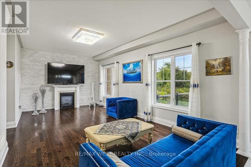 33 Ashcreek Drive, Brampton, ON - Indoor Photo Showing Living Room With Fireplace