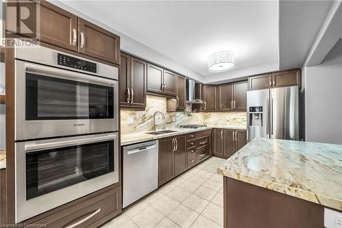 242 Upper Mount Albion Road Unit# 12, Stoney Creek, ON - Indoor Photo Showing Kitchen With Stainless Steel Kitchen With Double Sink With Upgraded Kitchen