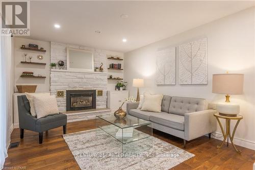 1006 Golfview Road, Peterborough (Monaghan), ON - Indoor Photo Showing Living Room With Fireplace