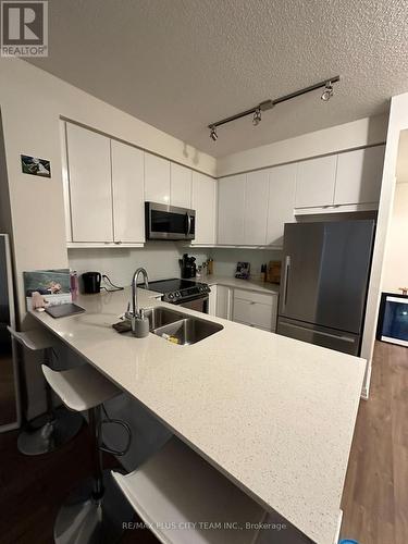 423 - 50 Thomas Riley Road, Toronto, ON - Indoor Photo Showing Kitchen With Stainless Steel Kitchen With Double Sink