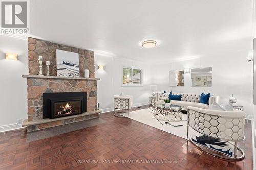 9 Sifton Court, Toronto, ON - Indoor Photo Showing Living Room With Fireplace