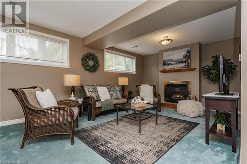 116 Mclean Road, North Bay, ON - Indoor Photo Showing Living Room With Fireplace