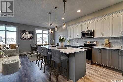 2968 Welby Way, Regina, SK - Indoor Photo Showing Kitchen With Upgraded Kitchen