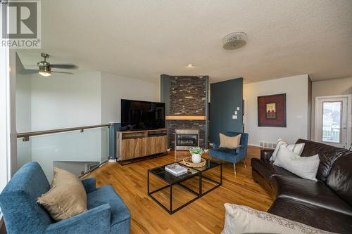 7645 Southridge Avenue, Prince George, BC - Indoor Photo Showing Living Room With Fireplace