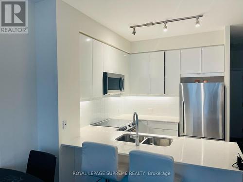 201 - 50 Thomas Riley Road, Toronto, ON - Indoor Photo Showing Kitchen With Double Sink