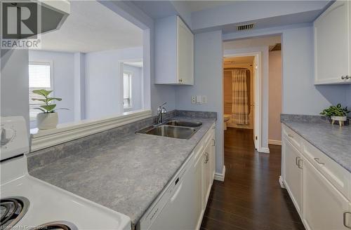 10 Ellen Street E Unit# 803, Kitchener, ON - Indoor Photo Showing Kitchen With Double Sink