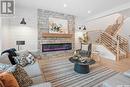 1308 14Th Street E, Saskatoon, SK  - Indoor Photo Showing Living Room With Fireplace 