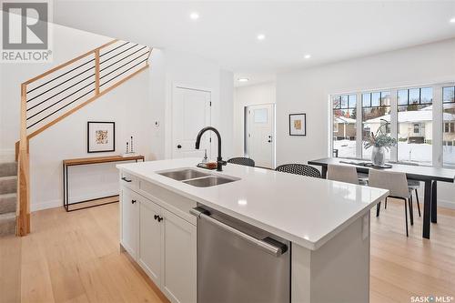 1308 14Th Street E, Saskatoon, SK - Indoor Photo Showing Kitchen With Double Sink