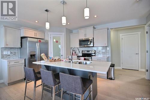 2956 Welby Way, Regina, SK - Indoor Photo Showing Kitchen With Double Sink With Upgraded Kitchen