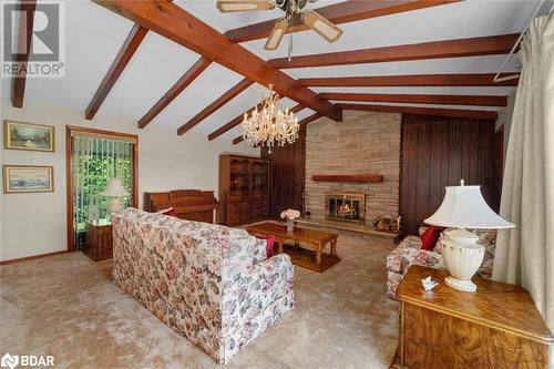 1098 Sideroad 15, Schomberg, ON - Indoor With Fireplace