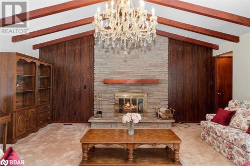 1098 Sideroad 15, Schomberg, ON - Indoor Photo Showing Living Room With Fireplace