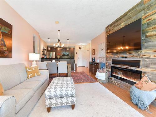 404-623 Treanor Ave, Langford, BC - Indoor Photo Showing Living Room With Fireplace