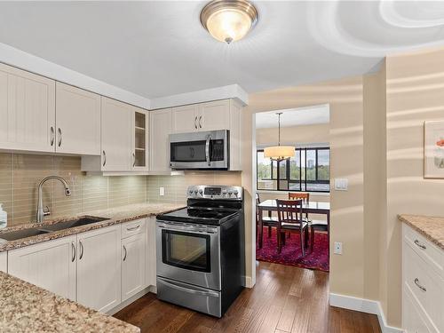 604-420 Linden Ave, Victoria, BC - Indoor Photo Showing Kitchen With Stainless Steel Kitchen With Upgraded Kitchen