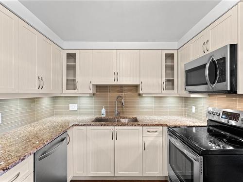 604-420 Linden Ave, Victoria, BC - Indoor Photo Showing Kitchen With Stainless Steel Kitchen With Upgraded Kitchen