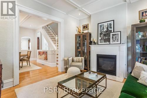 211 Herkimer Street, Hamilton, ON - Indoor Photo Showing Living Room With Fireplace