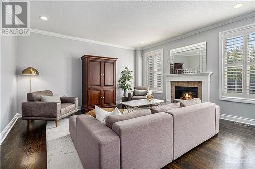 24 Greenpointe Drive, Ottawa, ON - Indoor Photo Showing Living Room With Fireplace