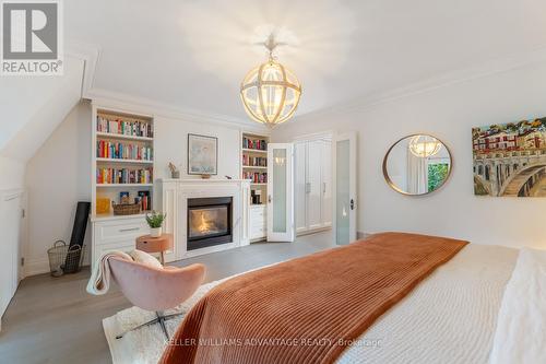 37 Farnham Avenue, Toronto, ON - Indoor Photo Showing Bedroom With Fireplace