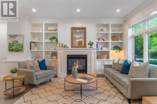 37 Farnham Avenue, Toronto, ON - Indoor Photo Showing Living Room With Fireplace