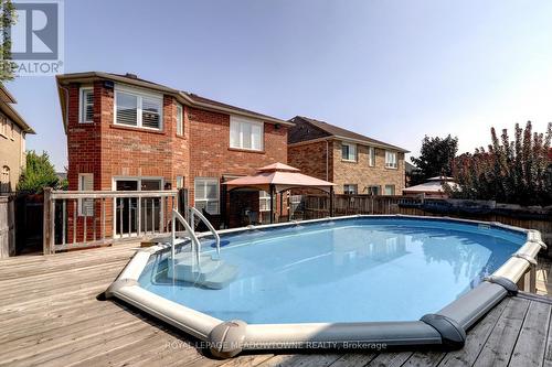 171 Eaton Street, Halton Hills, ON - Outdoor With Above Ground Pool With Deck Patio Veranda With Exterior