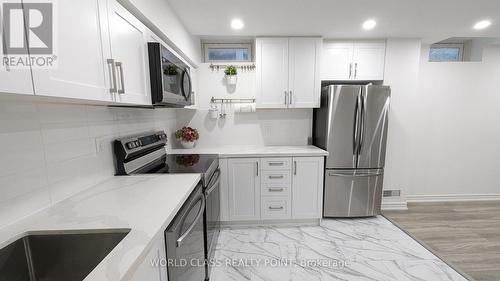 Bsmt - 17 Brower Avenue, Richmond Hill, ON - Indoor Photo Showing Kitchen With Stainless Steel Kitchen