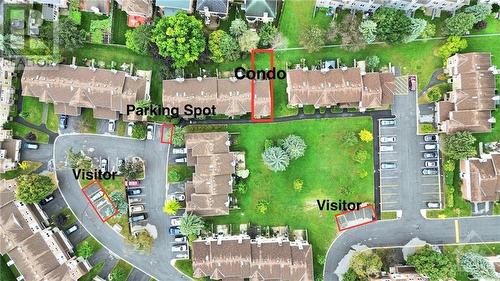 Areal View | Parking Spots & Visitor Parking - 12 Millrise Lane Unit#F, Nepean, ON - 