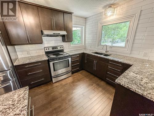 407 Woodward Avenue, Indian Head, SK - Indoor Photo Showing Kitchen With Double Sink