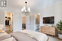 Virtually staged fourth Bedroom - 