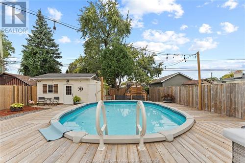 2627 Lloyd George Boulevard, Windsor, ON - Outdoor With Above Ground Pool With Deck Patio Veranda