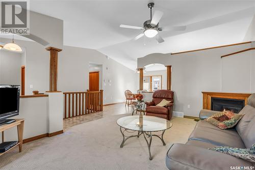 81 15Th Street, Battleford, SK - Indoor Photo Showing Living Room With Fireplace