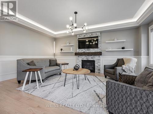 14 Baleberry Crescent, East Gwillimbury, ON - Indoor Photo Showing Living Room With Fireplace