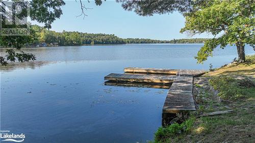 Dock area featuring a water view - 2910 Maclean Lk N S Rd Road, Port Severn, ON - Outdoor With Body Of Water With View