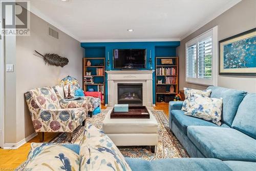 39 Chester Street, Oakville, ON - Indoor Photo Showing Living Room With Fireplace