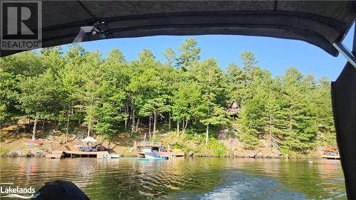 View of 21 Severn River From The Boat! - 21 Severn River Sr406 Shores S, Muskoka Lakes Twp, ON - Outdoor With Body Of Water