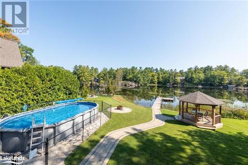 149 John Buchler Road, Port Severn, ON - Outdoor With Above Ground Pool With Backyard