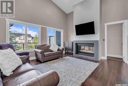 114 Johns Road, Saskatoon, SK - Indoor Photo Showing Living Room With Fireplace