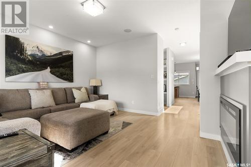 3297 Copeland Road, Regina, SK - Indoor Photo Showing Living Room With Fireplace