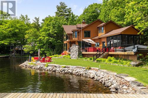 1211 Brydons Bay Road, Gravenhurst, ON - Outdoor With Body Of Water With Deck Patio Veranda