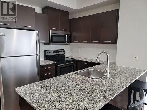 1711 - 360 Square One Drive, Mississauga, ON - Indoor Photo Showing Kitchen With Stainless Steel Kitchen With Upgraded Kitchen