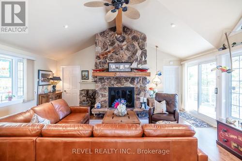 1336 Tiny Beaches Road N, Tiny, ON - Indoor Photo Showing Living Room With Fireplace