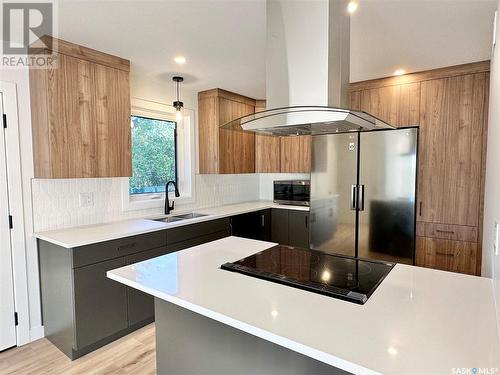 717 Second Street S, Leask, SK - Indoor Photo Showing Kitchen With Double Sink