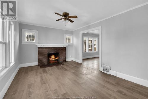 1041 Bruce Avenue Unit# Upper, Windsor, ON - Indoor Photo Showing Other Room With Fireplace