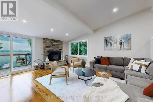 144 Ball Point Road, Kawartha Lakes, ON - Indoor Photo Showing Living Room With Fireplace