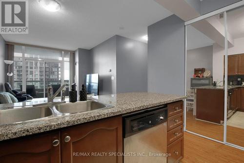 2303 - 335 Rathburn Road W, Mississauga, ON - Indoor Photo Showing Kitchen With Double Sink