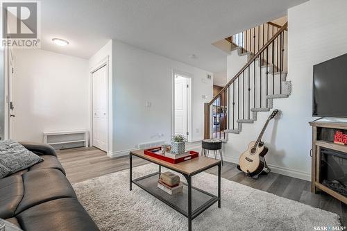 300B Maple Street E, Saskatoon, SK - Indoor Photo Showing Living Room With Fireplace