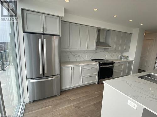 15 Glebe Street Unit# 1813, Cambridge, ON - Indoor Photo Showing Kitchen With Stainless Steel Kitchen With Double Sink