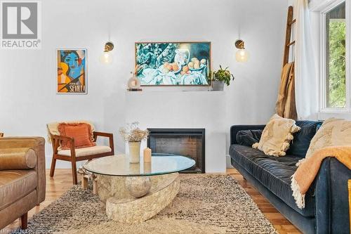 120 Gibson Avenue, Hamilton, ON - Indoor Photo Showing Living Room With Fireplace