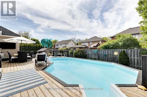 79 Edgevalley Road, London, ON - Outdoor With Above Ground Pool With Backyard