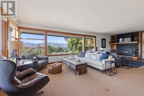 4320 Gulch Road, Naramata, BC - Indoor Photo Showing Living Room With Fireplace