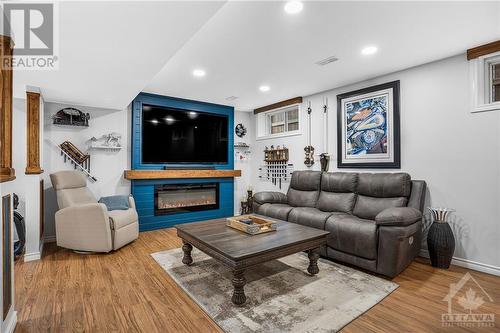 28 Yanik Street, Limoges, ON - Indoor Photo Showing Living Room With Fireplace